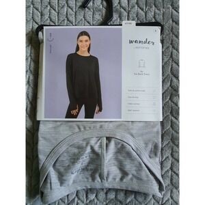 Wander by Hottotties Tie Back Long Sleeve Tunic Women Size Small‎ Gray